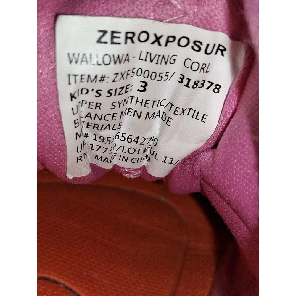 Zeroxposur Wallowa Kids Sandals Size 3 Living Coral Pink Orange Water Shoes Hiki